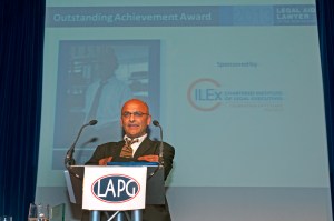 Raju Bhatt, winner of 2013 Outstanding Achievement award in recognition of his work bringing actions against the state